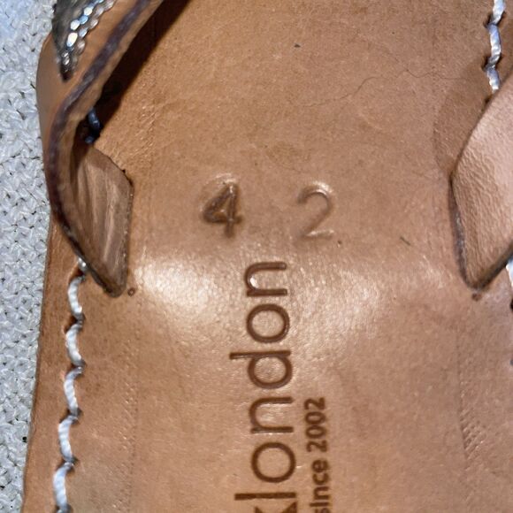 Laidback London Women’s Casual Thongs Size 42 U.S. 11 M Brown Leather Beach - Picture 3 of 12